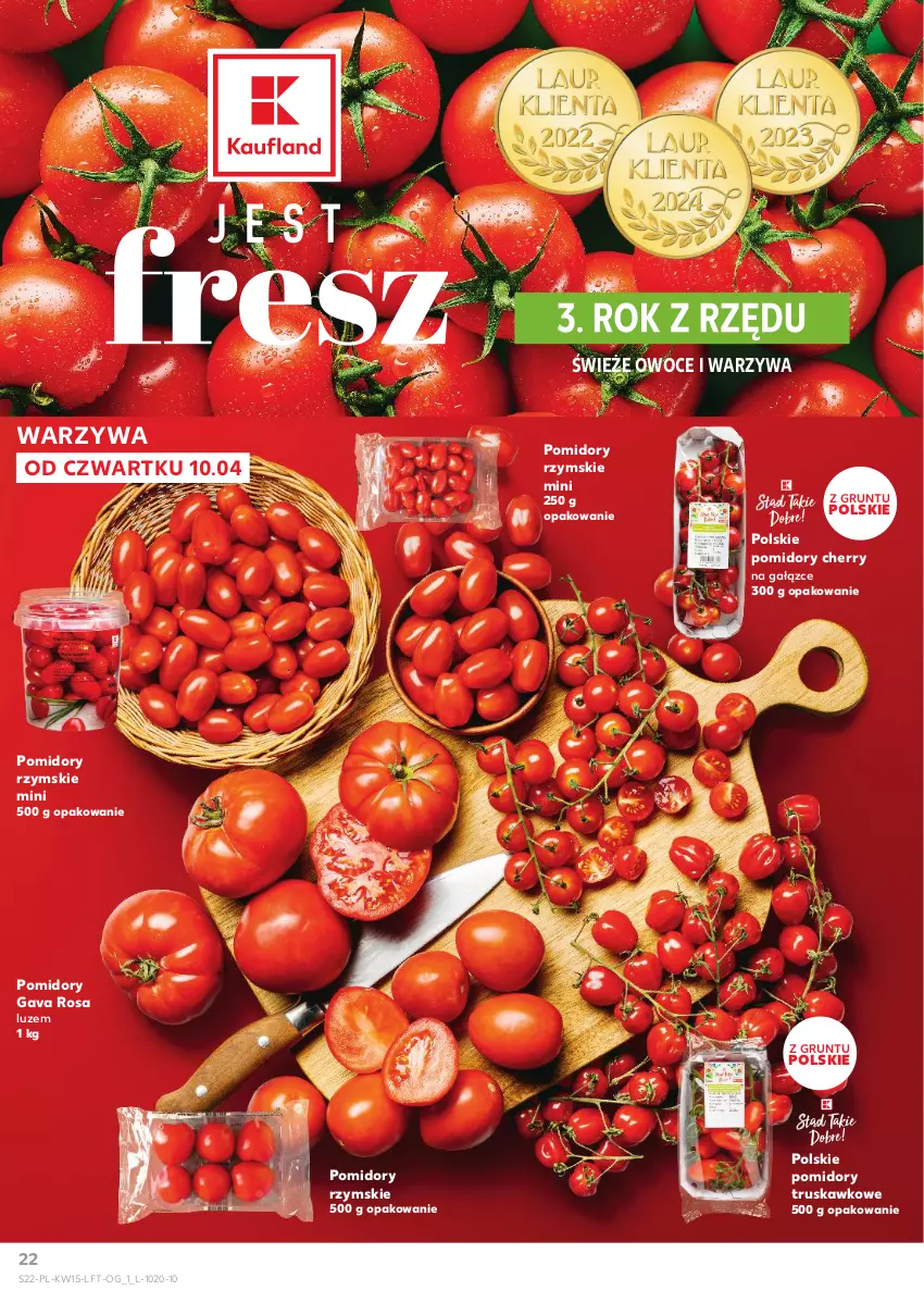 Gazetka promocyjna Kaufland - Gazetka tygodnia - ważna 10.04 do 15.04.2025 - strona 22 - produkty: Grunt, Owoce, Pomidory, Warzywa