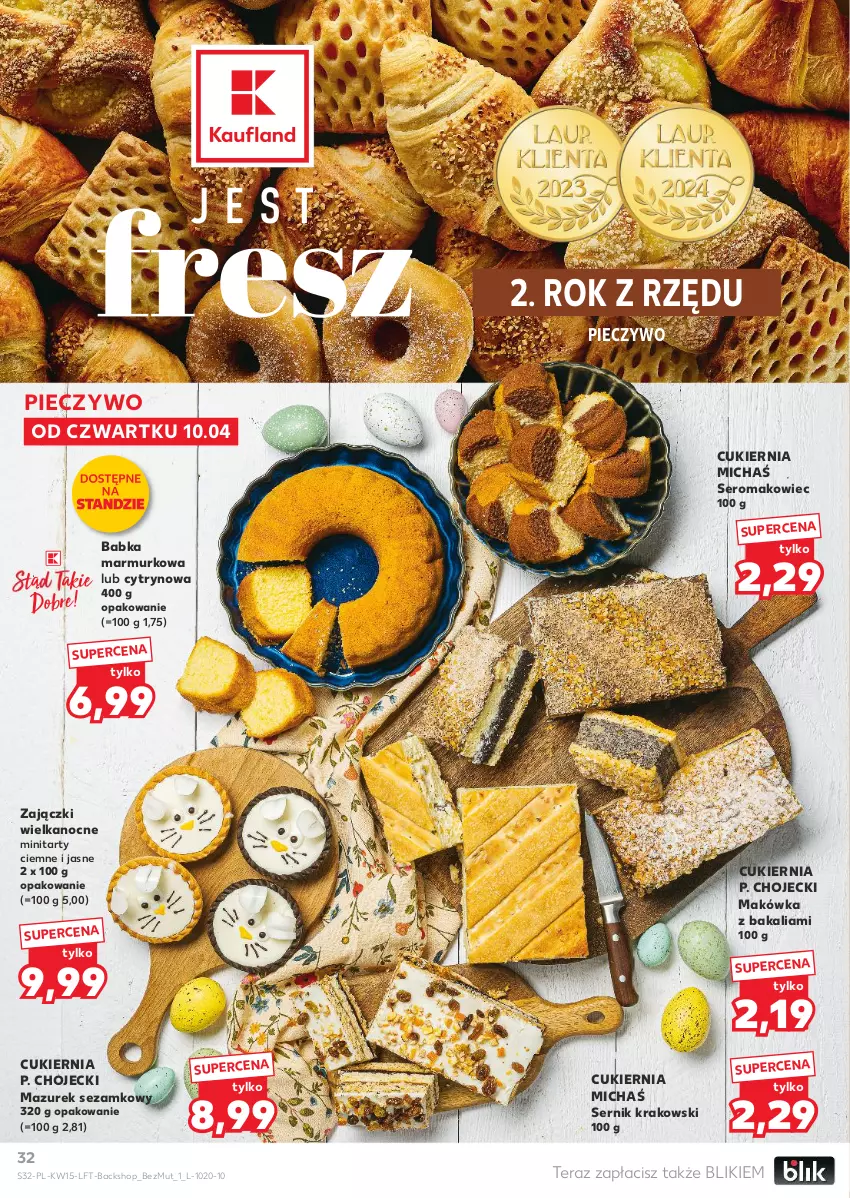 Gazetka promocyjna Kaufland - Gazetka tygodnia - ważna 10.04 do 15.04.2025 - strona 32 - produkty: Babka, Cukier, Makowiec, Piec, Pieczywo, Ser, Sezam, Tera