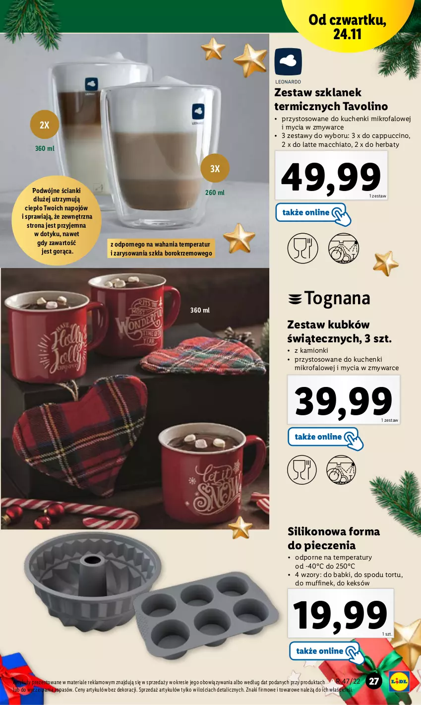 Gazetka promocyjna Lidl - GAZETKA - ważna 21.11 do 26.11.2022 - strona 31 - produkty: Cappuccino, Chia, Fa, Forma do pieczenia, Kuchenki mikrofalowe, Piec, Por