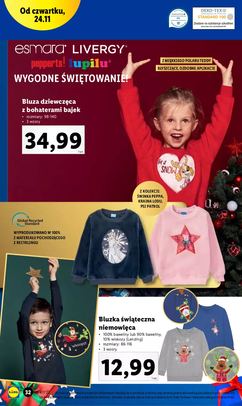 Gazetka promocyjna Lidl - GAZETKA - ważna 21.11 do 26.11.2022 - strona 36 - produkty: Bluza, Inka, Psi Patrol, Tera