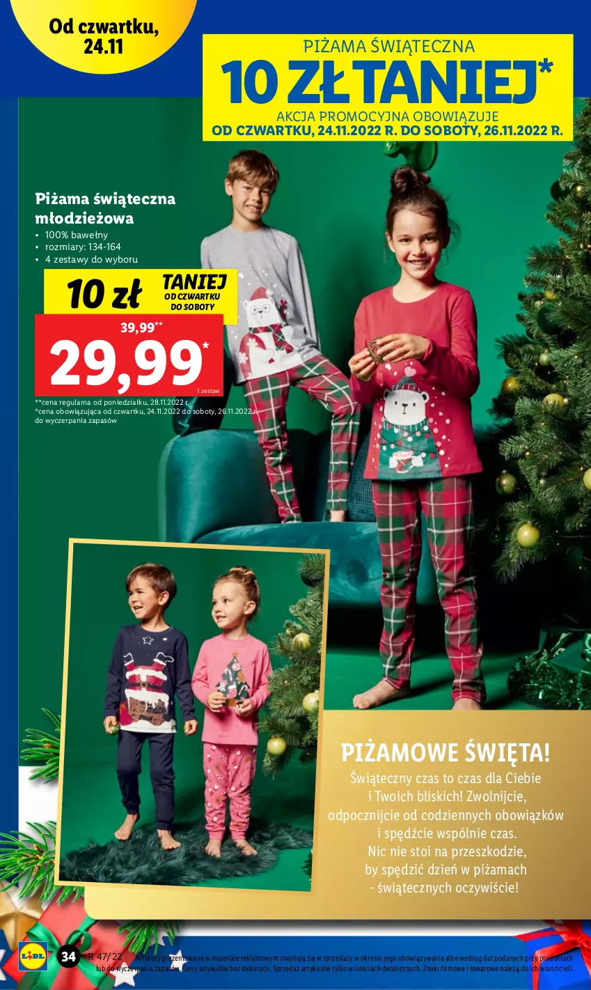 Gazetka promocyjna Lidl - GAZETKA - ważna 21.11 do 26.11.2022 - strona 38 - produkty: Piżama