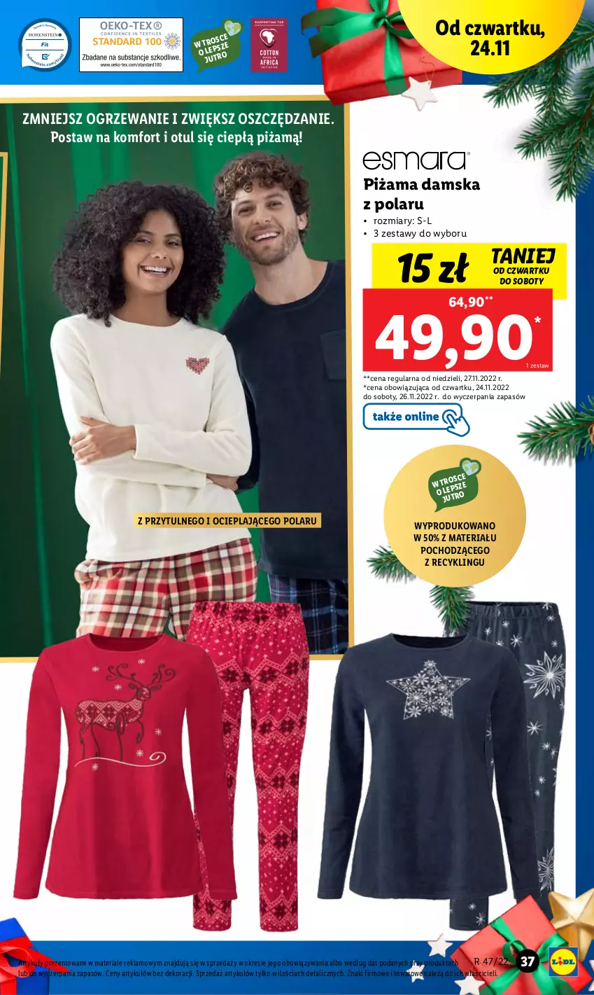 Gazetka promocyjna Lidl - GAZETKA - ważna 21.11 do 26.11.2022 - strona 41 - produkty: Ogrzewanie, Piżama