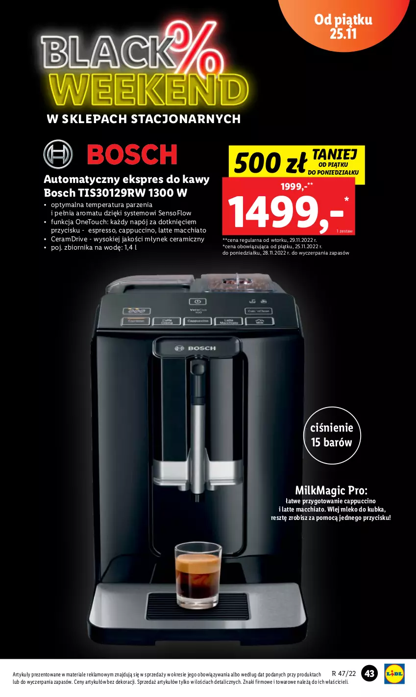 Gazetka promocyjna Lidl - GAZETKA - ważna 21.11 do 26.11.2022 - strona 47 - produkty: Bosch, Cappuccino, Chia, Mleko, Młynek, Napój, Sok