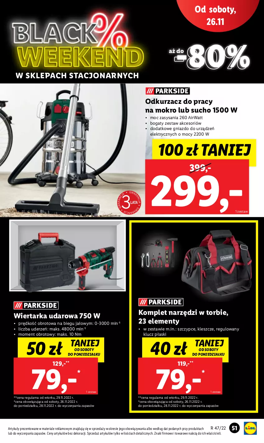 Gazetka promocyjna Lidl - GAZETKA - ważna 21.11 do 26.11.2022 - strona 55 - produkty: Odkurzacz, Szczypce, Tarka, Wiertarka, Wiertarka udarowa