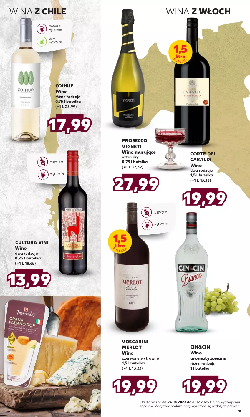 Gazetka promocyjna Kaufland - Barek Kauflandu - ważna 24.08 do 06.09.2023 - strona 10 - produkty: Merlot, Mus, Prosecco, Wino, Wino czerwone, Wino musujące