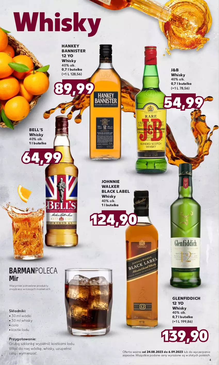 Gazetka promocyjna Kaufland - Barek Kauflandu - ważna 24.08 do 06.09.2023 - strona 4 - produkty: Bell, Johnnie Walker, Lack, Whisky