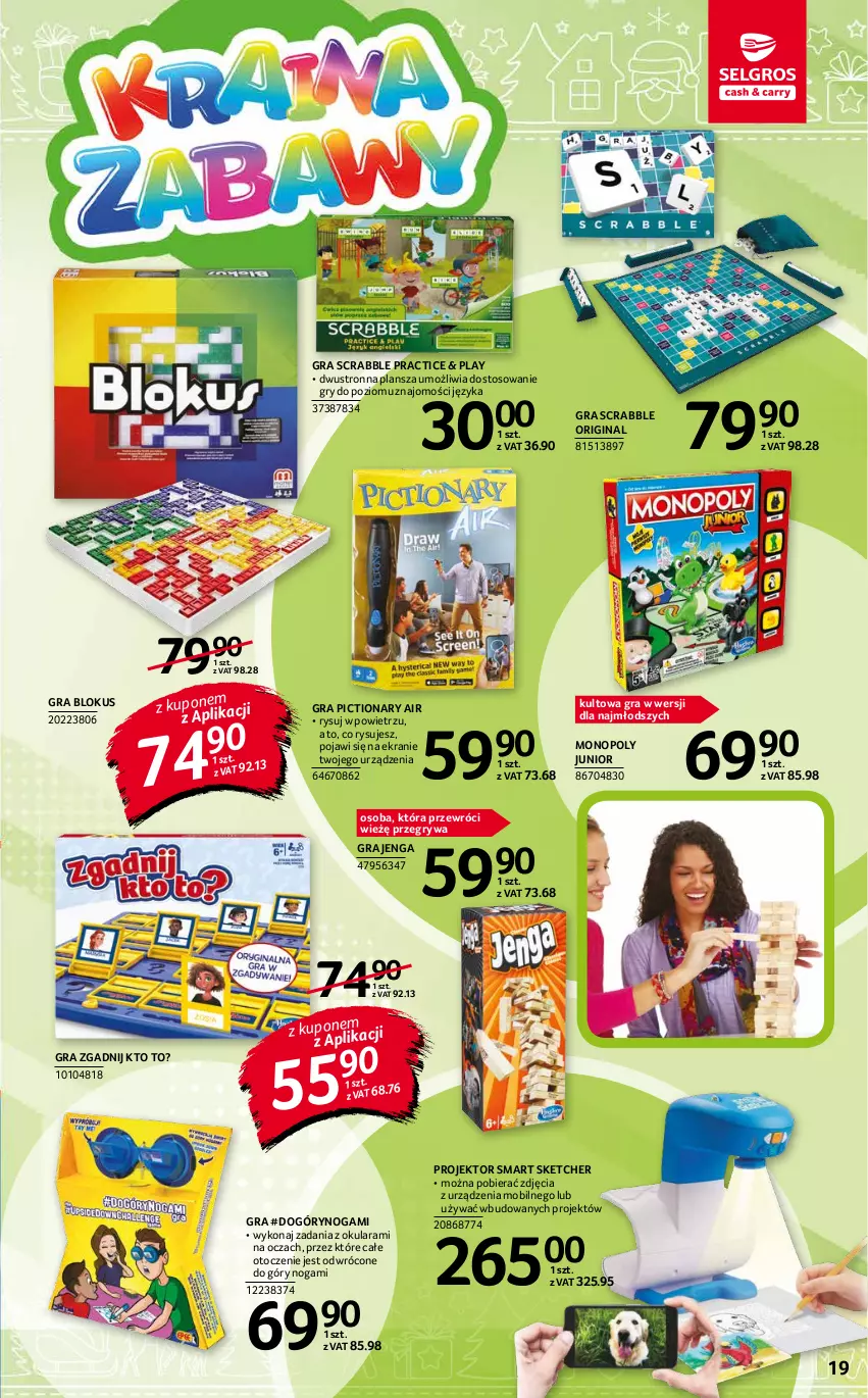 Gazetka promocyjna Selgros - Katalog Zabawki - ważna 10.11 do 24.11.2021 - strona 19 - produkty: Gin, Gra, Gry, Mobil, Monopoly, Scrabble