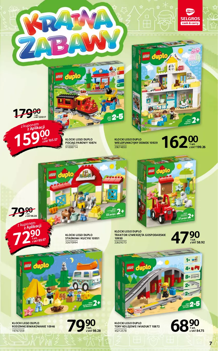 Gazetka promocyjna Selgros - Katalog Zabawki - ważna 10.11 do 24.11.2021 - strona 7 - produkty: Klocki, LEGO, LEGO Duplo, Olej, Pociąg, Traktor, Zwierzęta