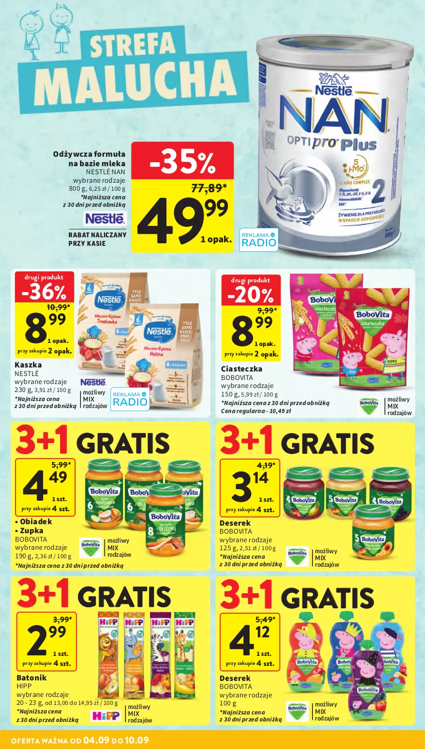 Gazetka promocyjna Intermarche - Gazetka promocyjna - ważna 04.09 do 10.09.2025 - strona 30 - produkty: Baton, BoboVita, Deser, Gra, HiPP, Nestlé, Ser, Serek, Tonik