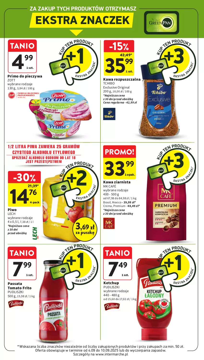 Gazetka promocyjna Intermarche - Gazetka promocyjna - ważna 04.09 do 10.09.2025 - strona 39 - produkty: Gin, Gra, Kawa, Kawa rozpuszczalna, Kawa ziarnista, Ketchup, Piec, Piwa, Piwo, Pudliszki, Tchibo, Zott