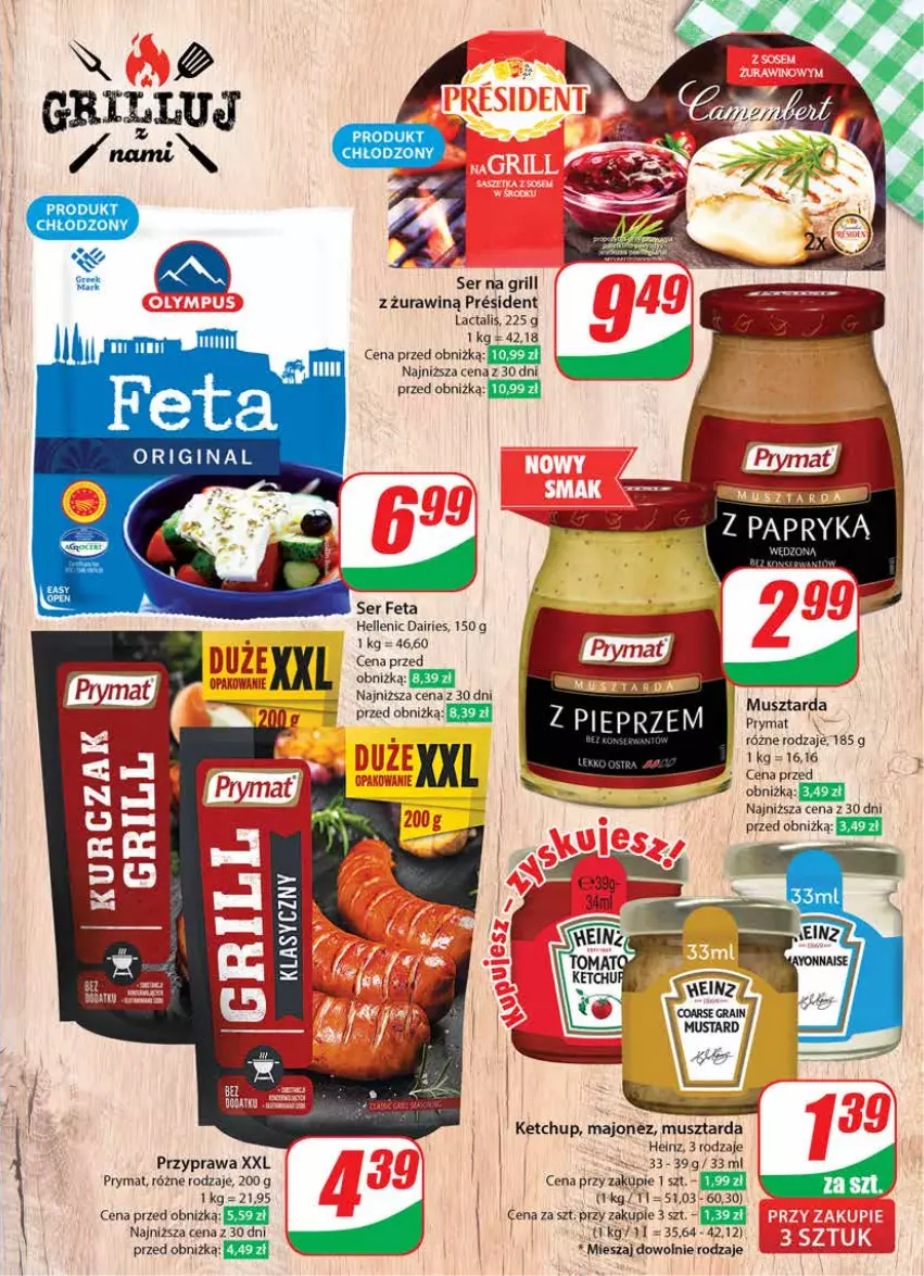 Gazetka promocyjna Dino - Gazetka 31 / 2024 - ważna 31.07 do 06.08.2024 - strona 17 - produkty: Feta, Gin, Gres, Grill, Heinz, Ketchup, Majonez, Mus, Musztarda, Prymat, Rum, Ser