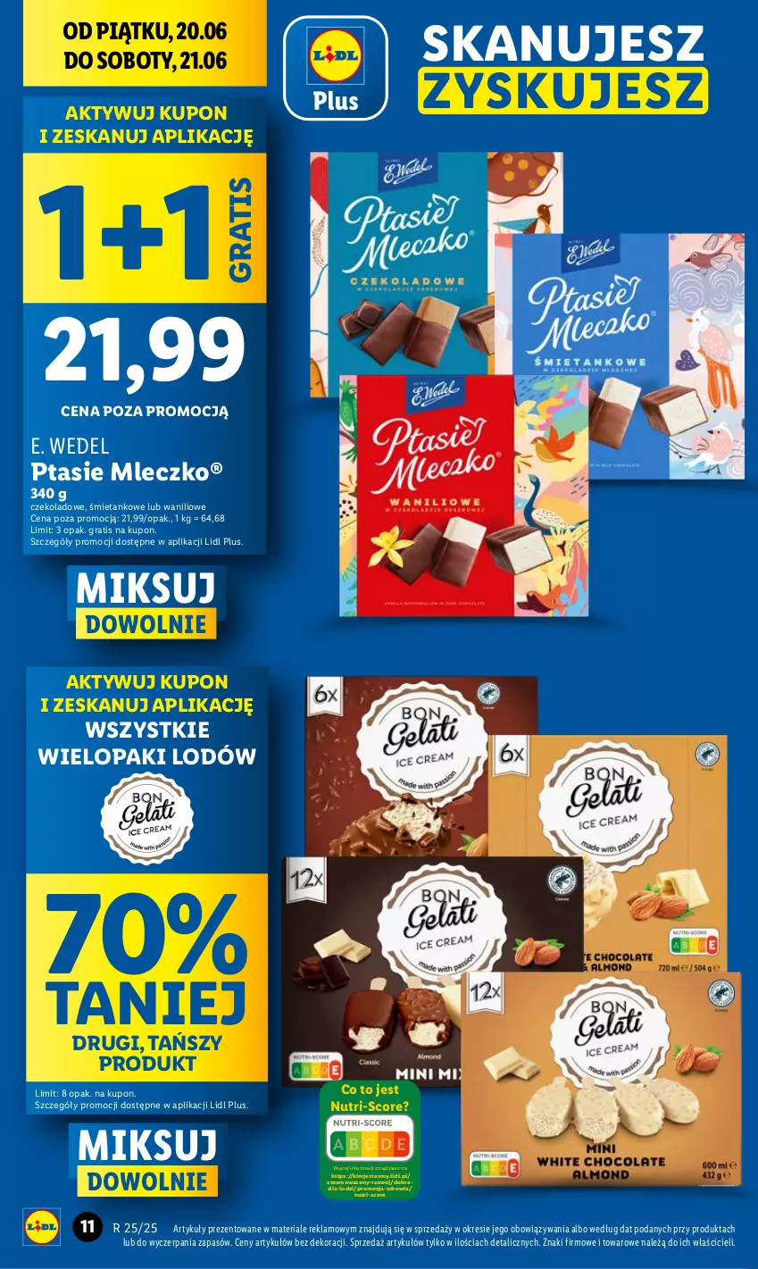 Gazetka promocyjna Lidl - GAZETKA - ważna 20.06 do 21.06.2025 - strona 14 - produkty: E. Wedel, Gra, Mleczko, Ptasie mleczko, Wazon