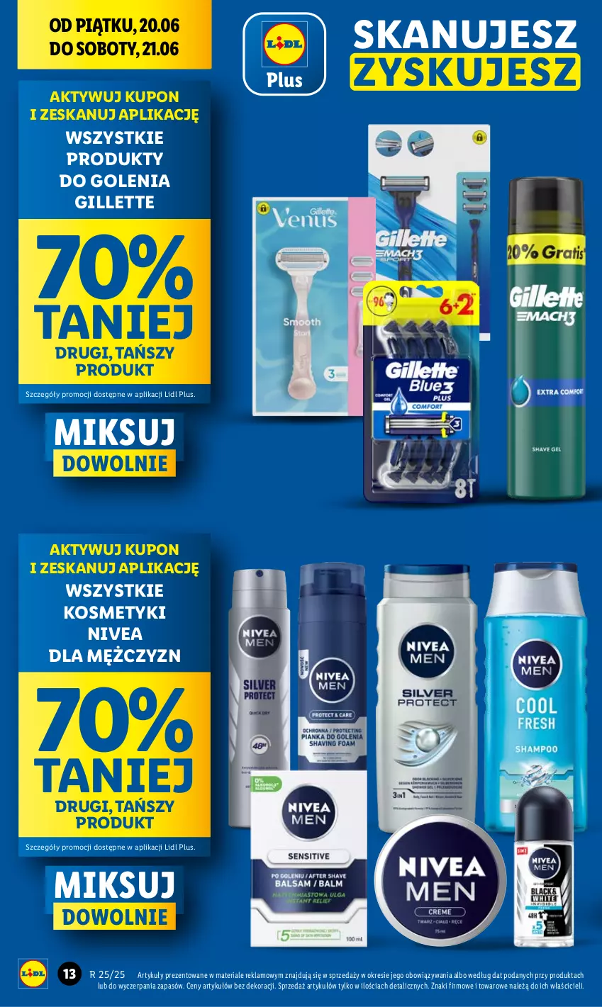 Gazetka promocyjna Lidl - GAZETKA - ważna 20.06 do 21.06.2025 - strona 16 - produkty: Gillette, Nivea