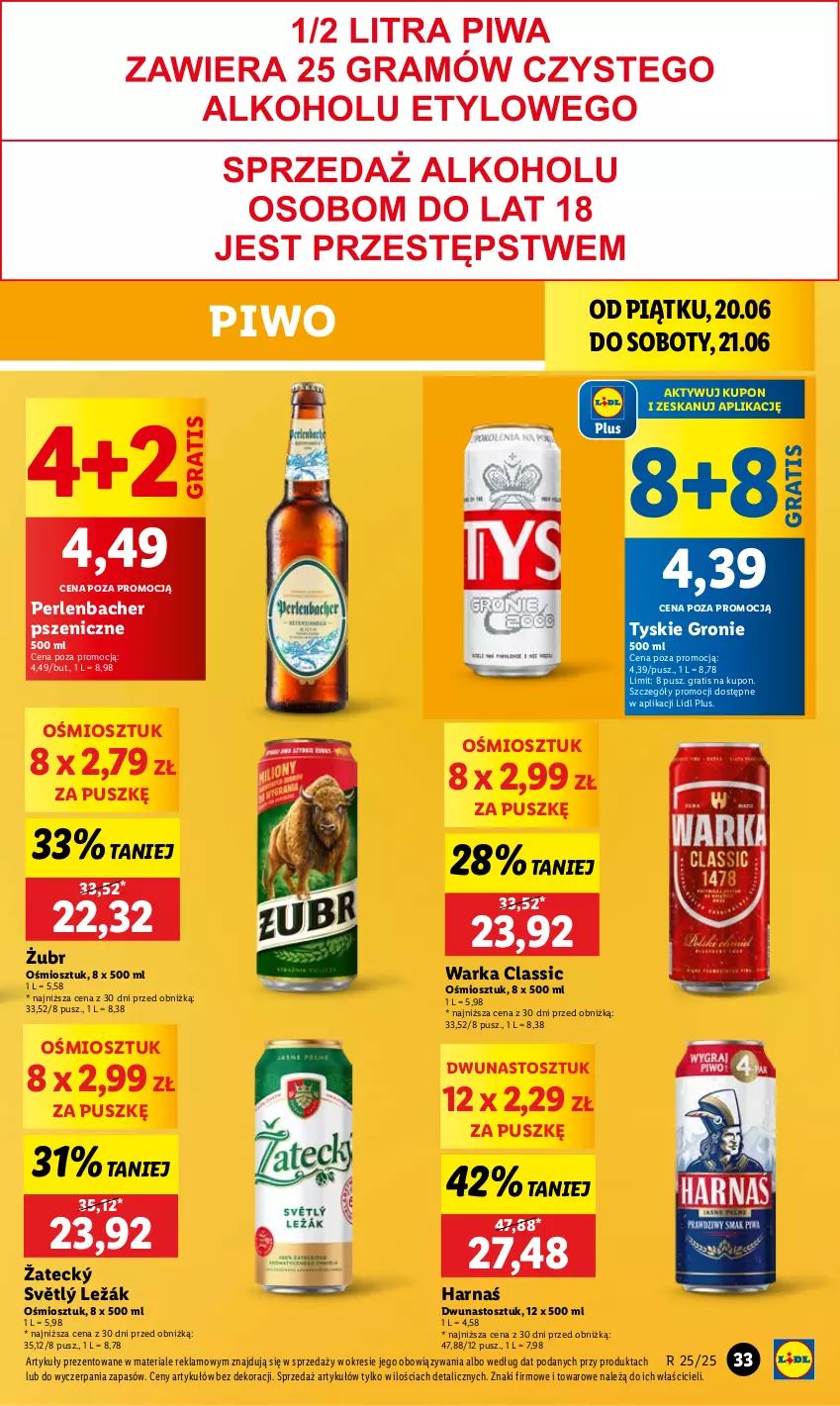 Gazetka promocyjna Lidl - GAZETKA - ważna 20.06 do 21.06.2025 - strona 43 - produkty: Gra, Harnaś, NBA, Piwo, Tyskie, Warka