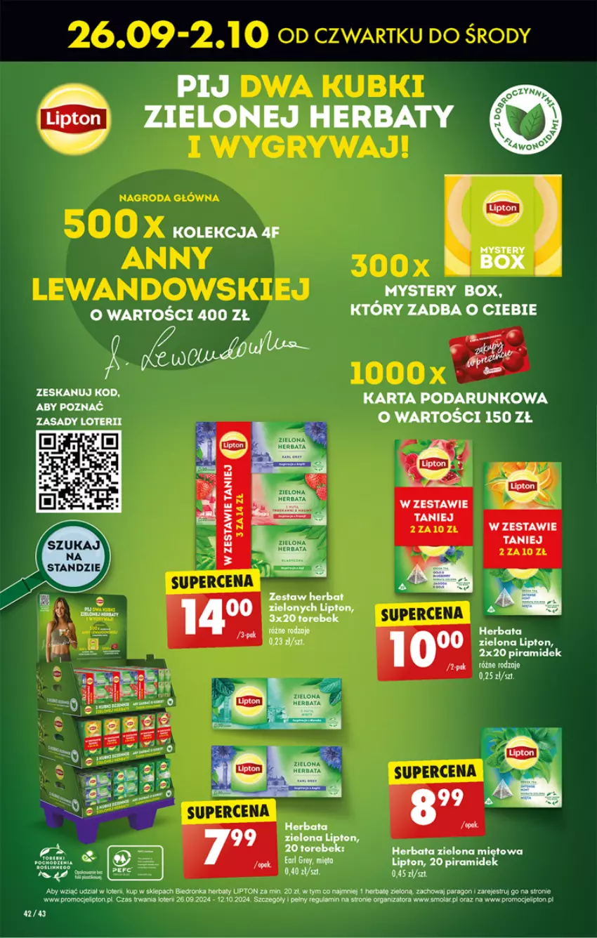 Gazetka promocyjna Biedronka - Od Poniedziałku - ważna 26.09 do 02.10.2024 - strona 56 - produkty: Herbata, Lipton, Mola, Rama