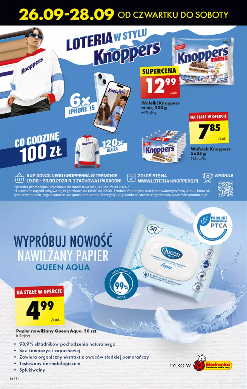 Gazetka promocyjna Biedronka - Od Poniedziałku - ważna 26.09 do 02.10.2024 - strona 64 - produkty: Knoppers, Papier