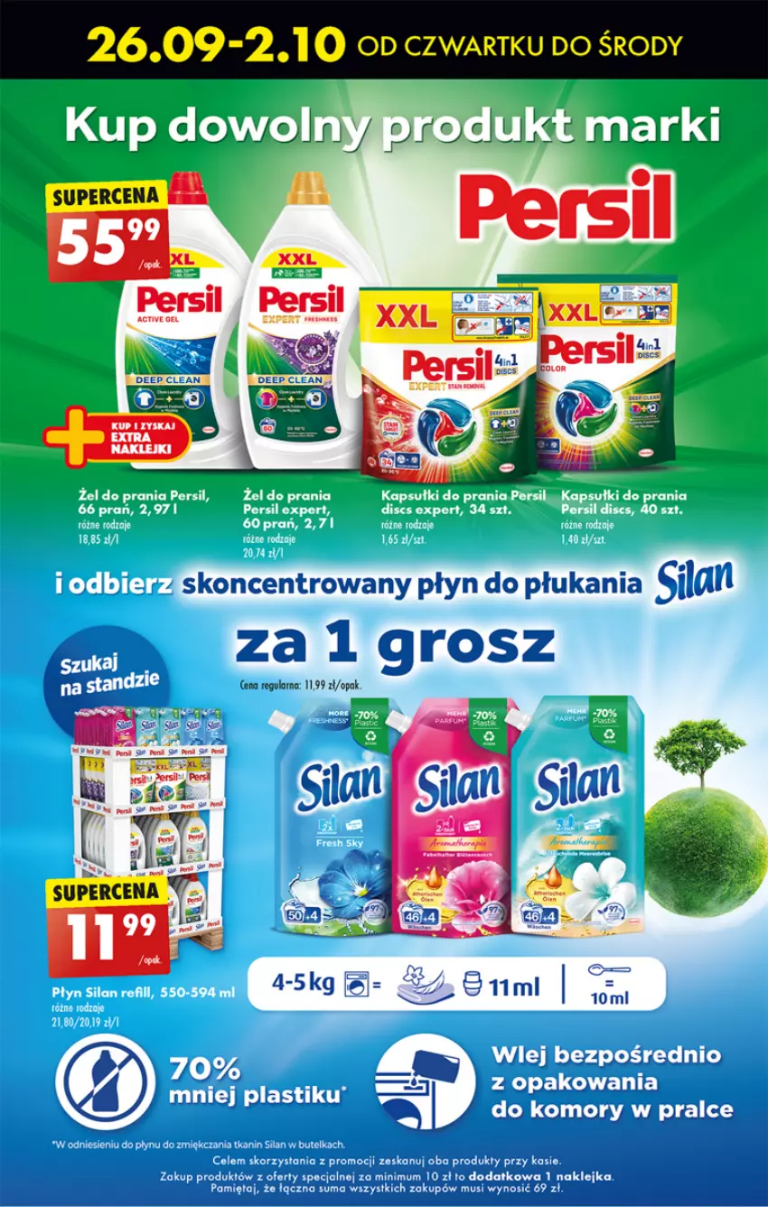 Gazetka promocyjna Biedronka - Od Poniedziałku - ważna 26.09 do 02.10.2024 - strona 65 - produkty: Klej, Mięta, Mus, Persil, Płyn do płukania, Por, Silan