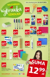 Gazetka promocyjna Auchan - Wyprawka Szkolna Hipermarkety - Gazetka - ważna od 22.07 do 22.07.2021 - strona 1 - produkty: Sok, Por, Noż, Nożyczki, Długopis, Flamastry, Klej, Plastelina, Fa