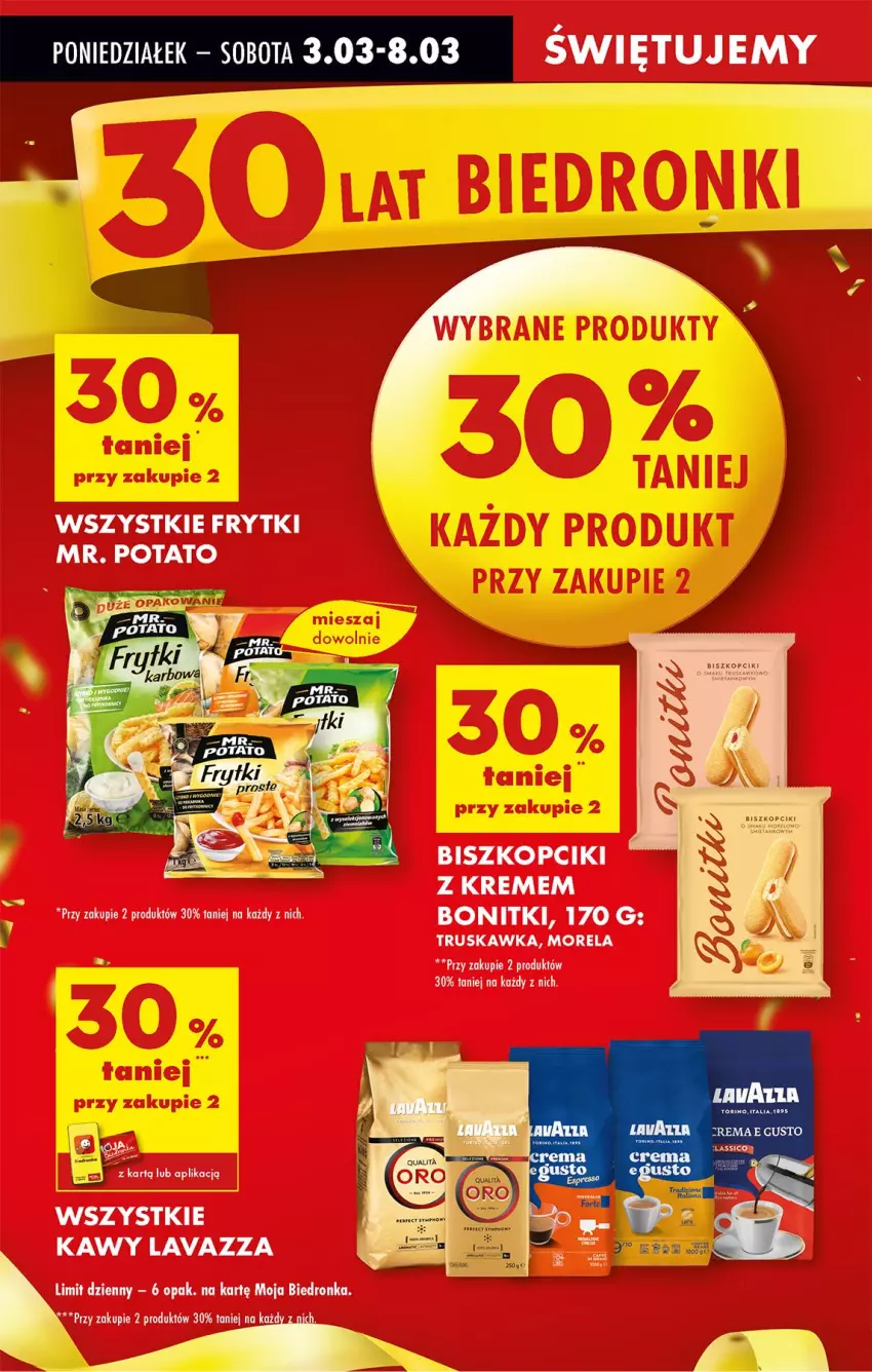 Gazetka promocyjna Biedronka - Od Poniedziałku - ważna 03.03 do 08.03.2025 - strona 15 - produkty: Frytki, Lavazza, Morela