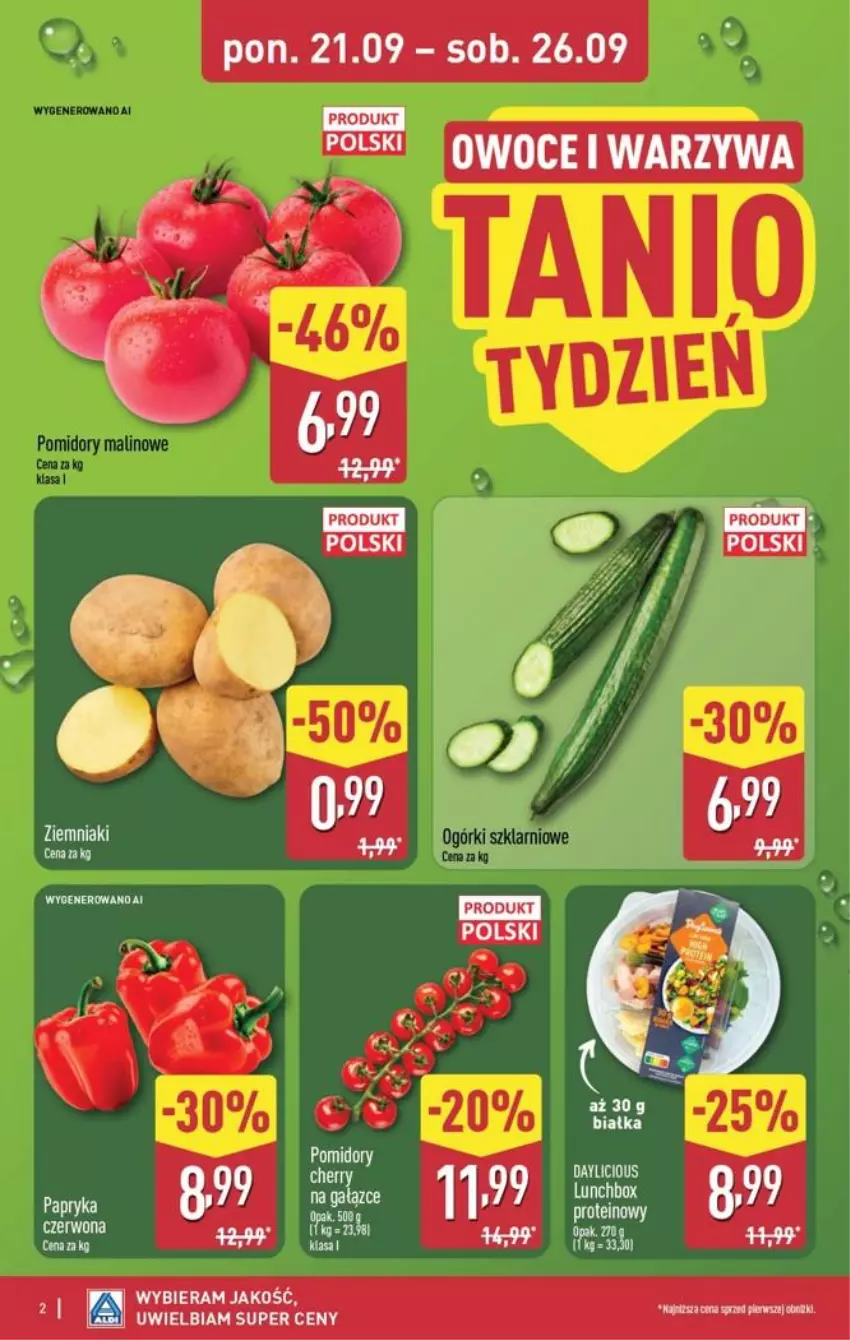 Gazetka promocyjna Aldi - Pełna oferta - ważna 21.09 do 26.09.2026 - strona 2 - produkty: Fa, Pomidory