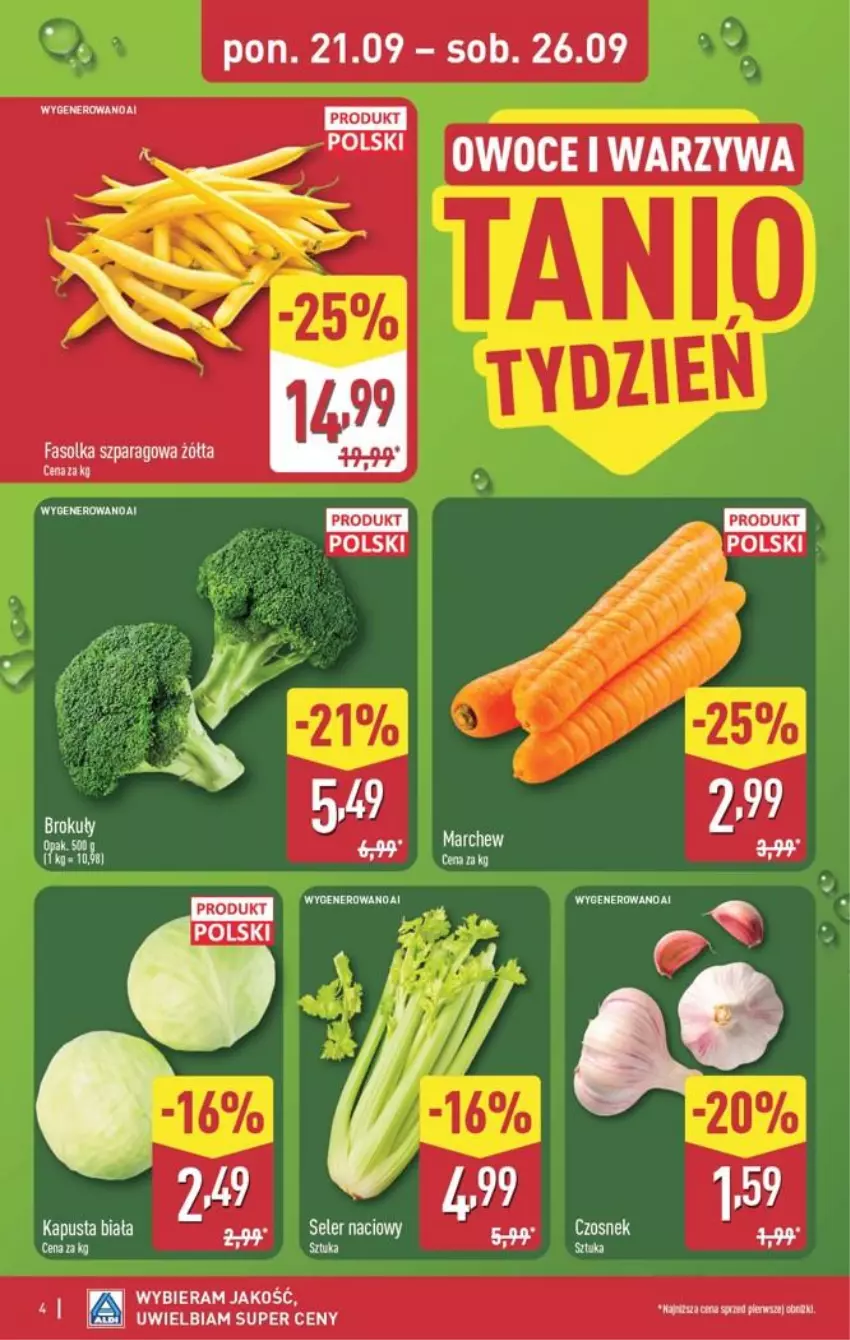 Gazetka promocyjna Aldi - Pełna oferta - ważna 21.09 do 26.09.2026 - strona 4 - produkty: Fa, Owoce, Warzywa