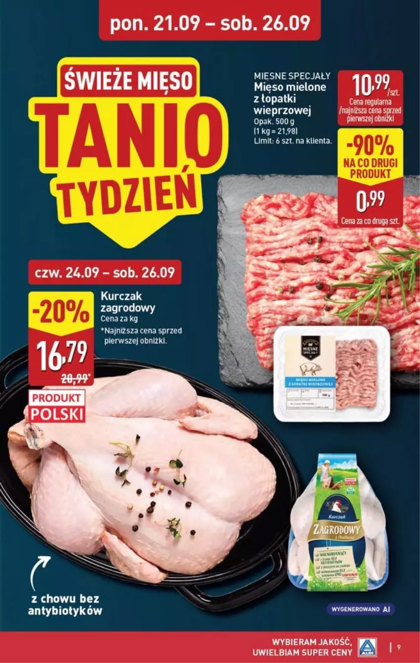 Gazetka promocyjna Aldi - Pełna oferta - ważna 21.09 do 26.09.2026 - strona 9 - produkty: Kurczak, Mięsne specjały, Mięso