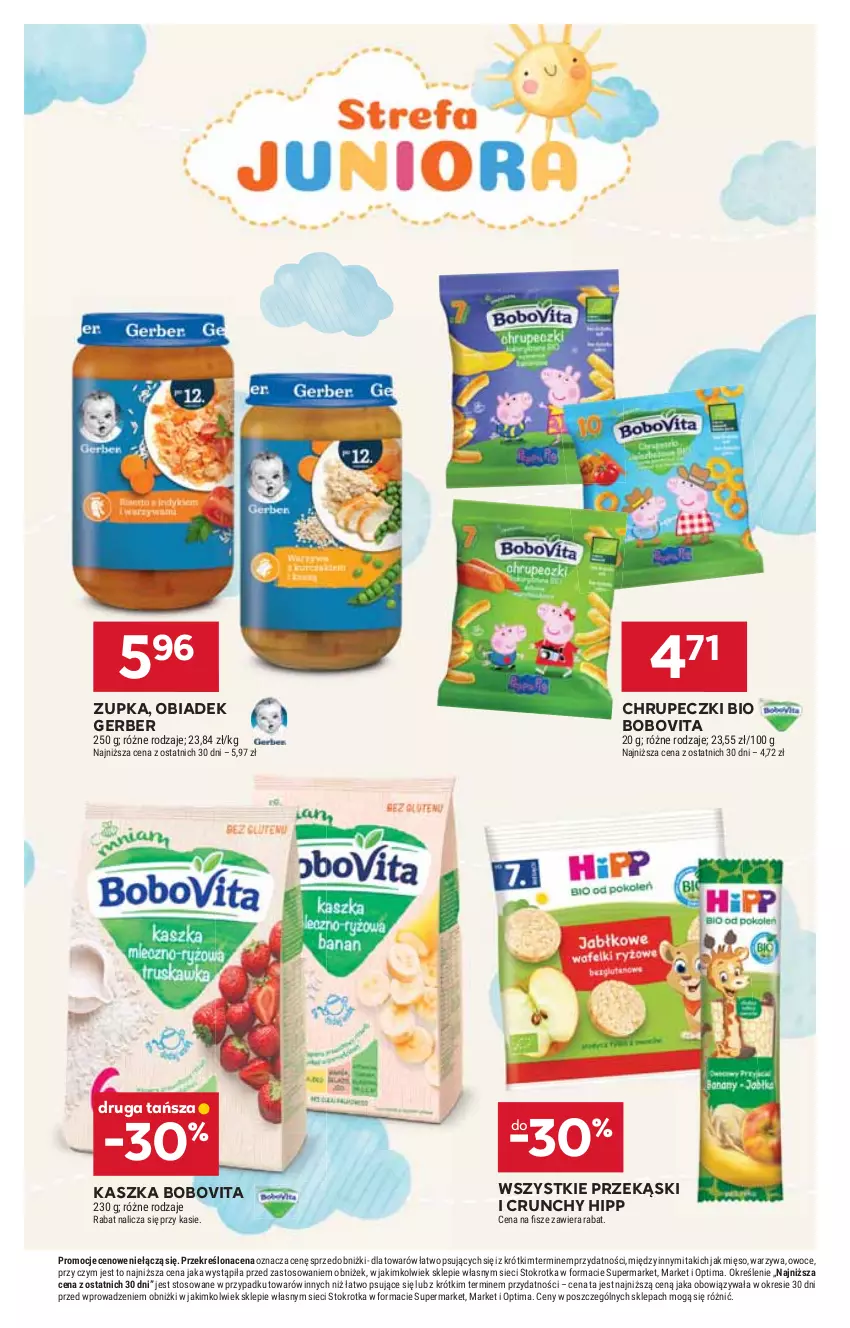 Gazetka promocyjna Stokrotka - Supermarket - ważna 22.01 do 28.01.2026 - strona 34 - produkty: BoboVita, Gerber, HiPP, Mięso, Optima, Owoce, Warzywa