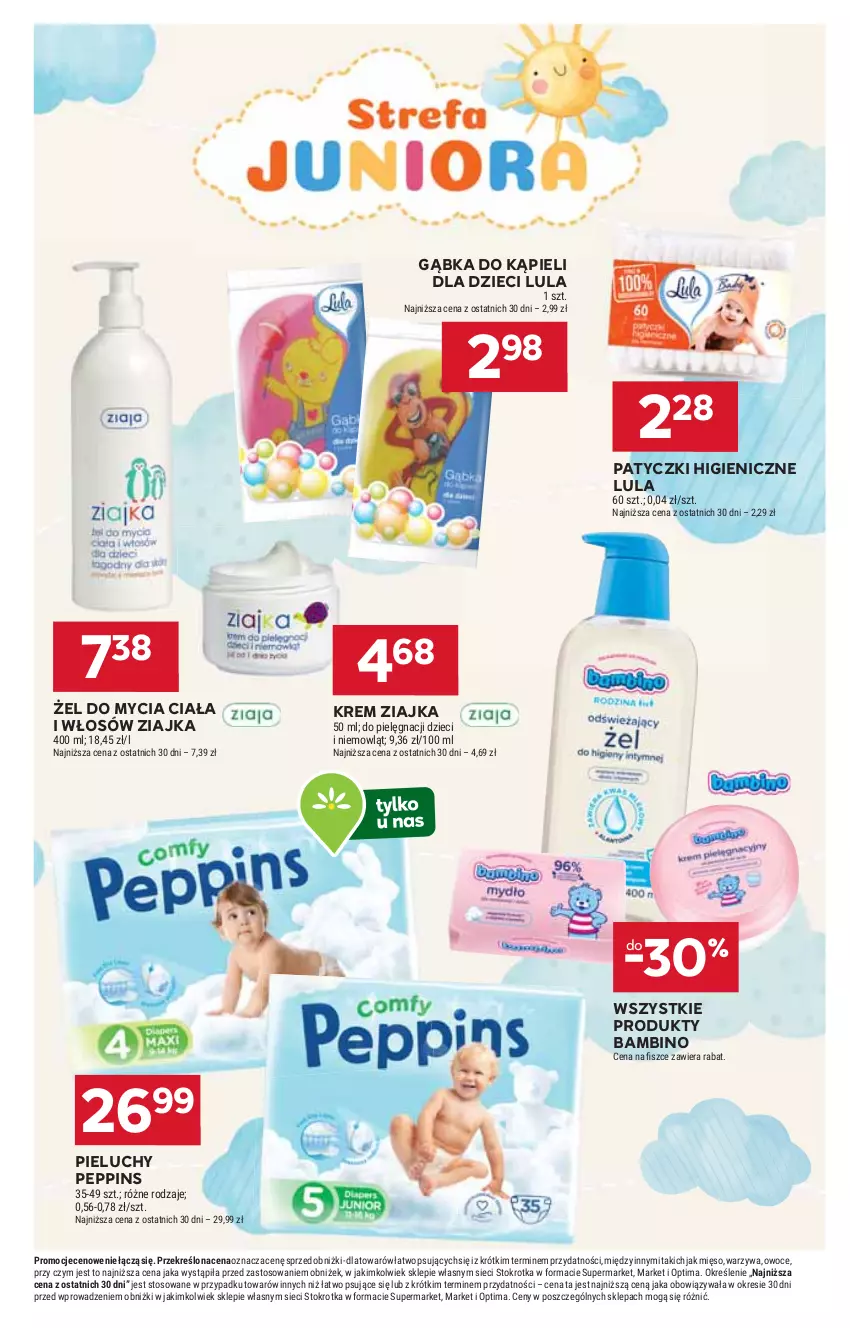 Gazetka promocyjna Stokrotka - Supermarket - ważna 22.01 do 28.01.2026 - strona 35 - produkty: Dzieci, Mięso, Optima, Owoce, Pieluchy, Warzywa, Ziajka