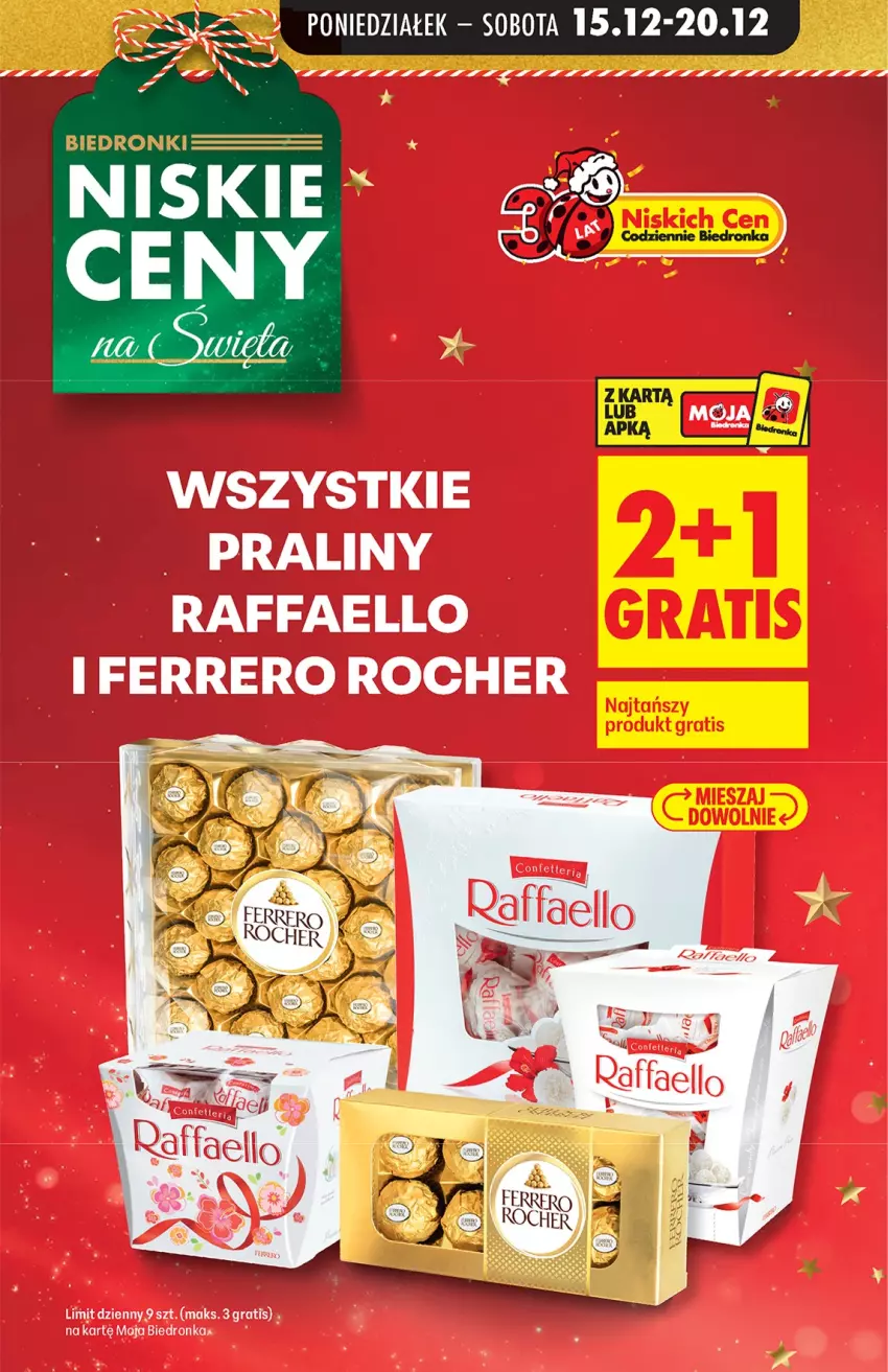 Gazetka promocyjna Biedronka - od Poniedziałku - ważna 15.12 do 21.12.2025 - strona 13 - produkty: Fa, Ferrero, Ferrero Rocher, Gra, Praliny, Raffaello