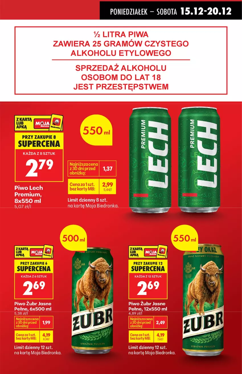 Gazetka promocyjna Biedronka - od Poniedziałku - ważna 15.12 do 21.12.2025 - strona 17 - produkty: Gra, Lech Premium, Piwa, Piwo
