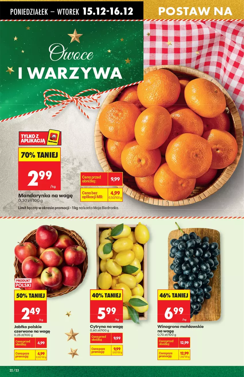 Gazetka promocyjna Biedronka - od Poniedziałku - ważna 15.12 do 21.12.2025 - strona 22 - produkty: Warzywa, Wino