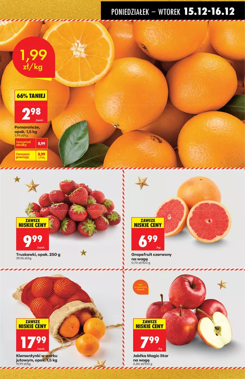 Gazetka promocyjna Biedronka - od Poniedziałku - ważna 15.12 do 21.12.2025 - strona 25 - produkty: Gra, Jabłka, Klementynki, Pomarańcze, Truskawki