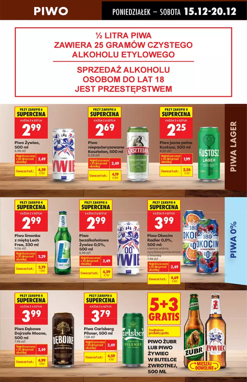 Gazetka promocyjna Biedronka - od Poniedziałku - ważna 15.12 do 21.12.2025 - strona 51 - produkty: Carlsberg, Kasztelan, Koc, Limonka, Okocim, Piwa, Piwo, Radler