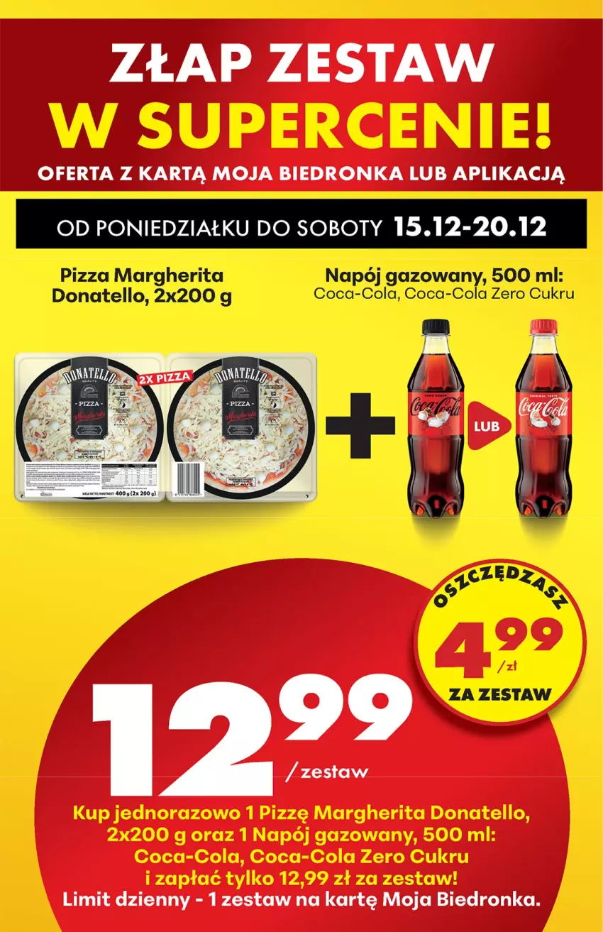 Gazetka promocyjna Biedronka - od Poniedziałku - ważna 15.12 do 21.12.2025 - strona 85 - produkty: Coca-Cola, Napój, Napój gazowany, Pizza, Pizza margherita