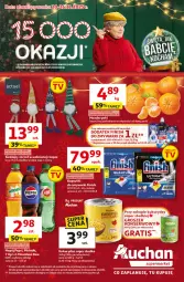 Gazetka promocyjna Auchan - Święta jak babcię kocham Supermarket - Gazetka - ważna od 26.11 do 26.11.2025 - strona 1 - produkty: Mandarynki, Ser, Gra, Finish, Mirinda, Pepsi, Zmywarki, Napój, Skrzat, Groszek, Kukurydza
