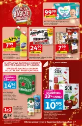Gazetka promocyjna Auchan - Święta jak babcię kocham Supermarket - Gazetka - ważna od 26.11 do 26.11.2025 - strona 7 - produkty: Piwo, Domestos, Pampers, Majtki, Heineken, Energizer, Płyn do wc, Pieluchomajtki