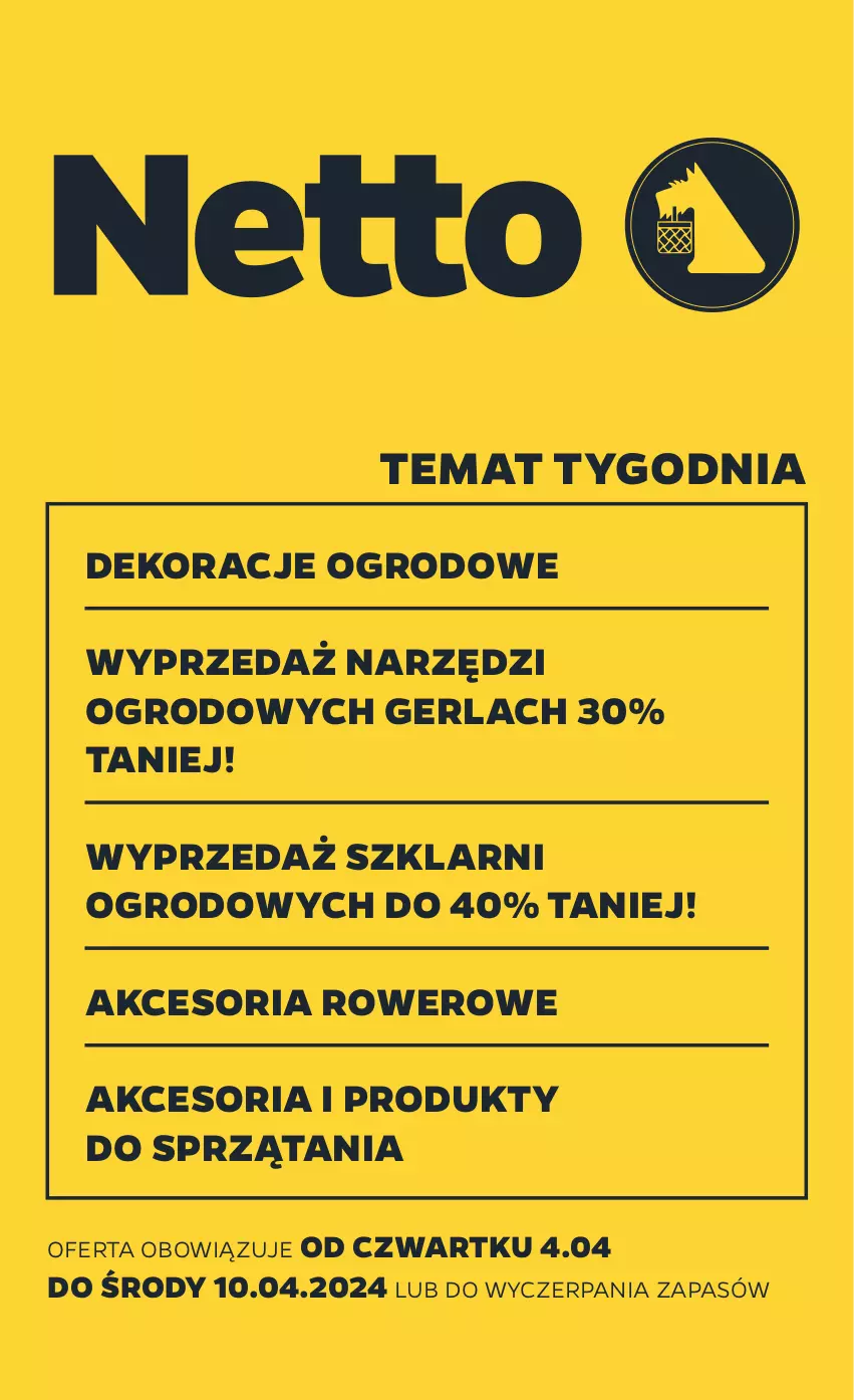 Gazetka promocyjna Netto - Od Czwartku Przemysłowa - ważna 04.04 do 10.04.2024 - strona 1 - produkty: Rower