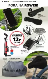 Gazetka promocyjna Netto - Od Czwartku Przemysłowa - Gazetka - ważna od 10.04 do 10.04.2024 - strona 4 - produkty: Por, Telefon, Pompka, Rower, Pokrowiec