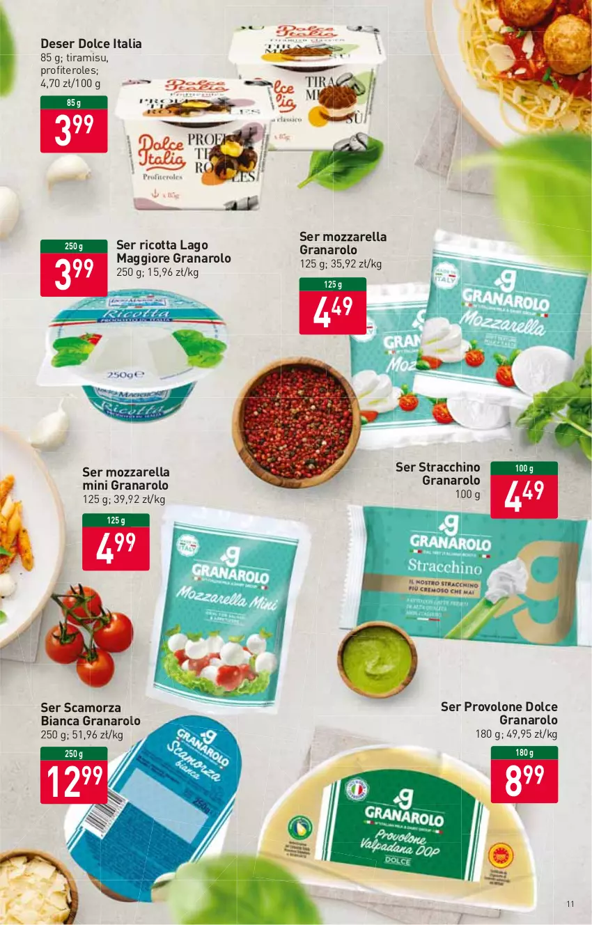 Gazetka promocyjna Stokrotka - Supermarket - ważna 03.11 do 09.11.2022 - strona 11 - produkty: Deser, Gra, Maggi, Mozzarella, Ricotta, Scamorza, Ser