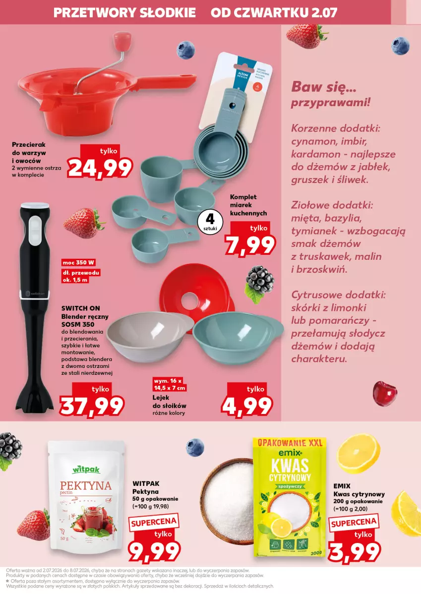 Gazetka promocyjna Kaufland - Kaufland - ważna 02.07 do 08.07.2026 - strona 7 - produkty: Bazyl, Bazylia, Blender, Blender ręczny, Dżem, Imbir, Kwas cytrynowy, Mięta, Sos