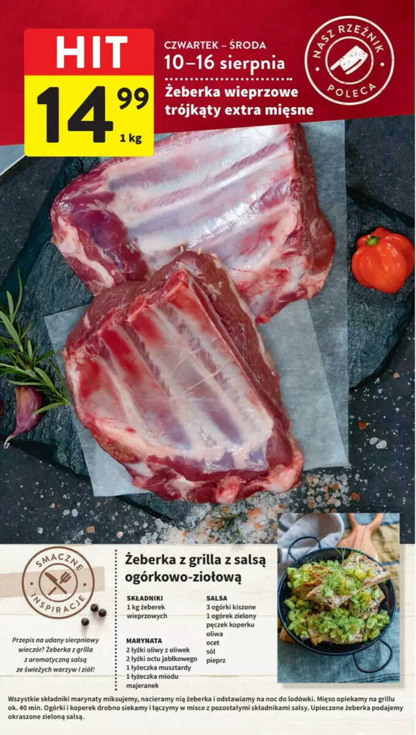 Gazetka promocyjna Intermarche - ważna 10.08 do 16.08.2023 - strona 8 - produkty: Grill, Mięso, Mus, Ocet, Ogórek, Oliwa, Piec, Pieprz, Salsa