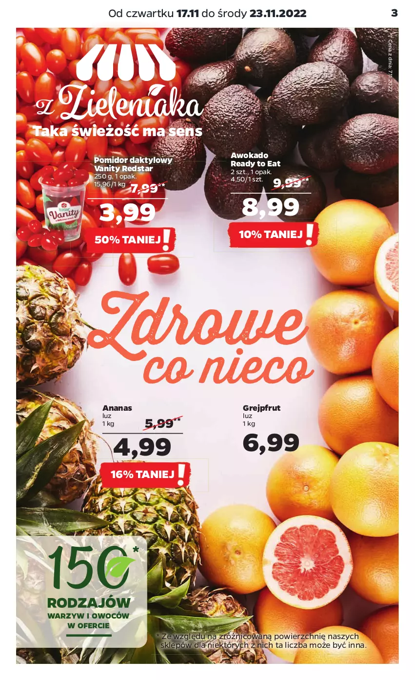 Gazetka promocyjna Netto - Artykuły spożywcze - ważna 17.11 do 23.11.2022 - strona 3 - produkty: Ananas, Grejpfrut