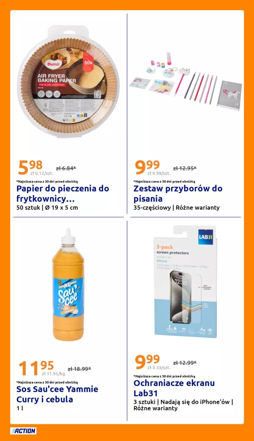 Gazetka promocyjna Action - Gazetka tydzień 33 2026 - ważna 12.08 do 18.08.2026 - strona 31 - produkty: Cebula, Ochraniacze, Papier, Papier do pieczenia, Piec, Sos