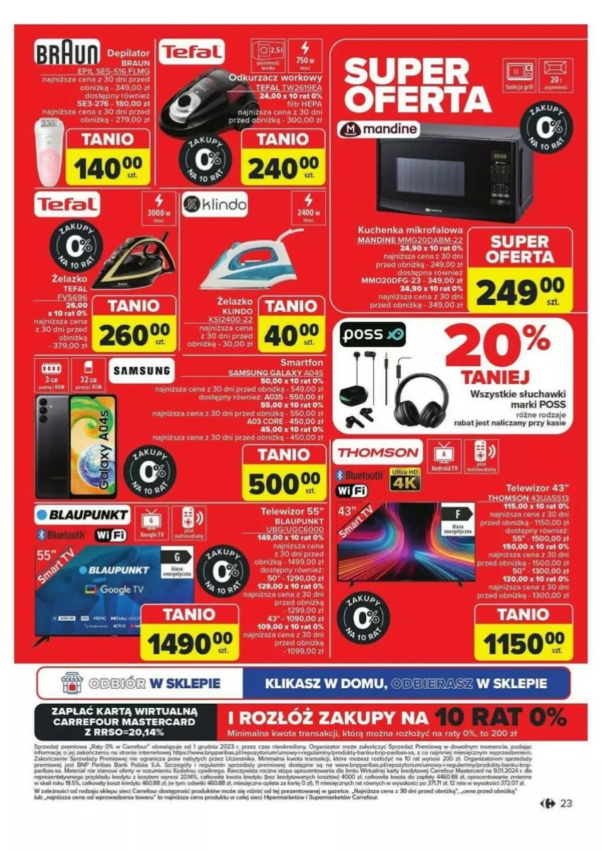 Gazetka promocyjna Carrefour - ważna 25.06 do 30.06.2024 - strona 18 - produkty: AEG, Braun, Fa, Gra, Kosz, Por, Słuchawki, Sok, Thomson, Top, Tran