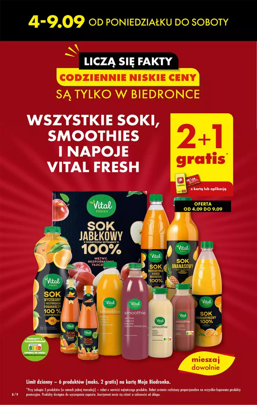 Gazetka promocyjna Biedronka - Od czwartku - ważna 07.09 do 13.09.2023 - strona 8 - produkty: Gra, Napoje, Por, Rama, Smoothie, Sok, Tran