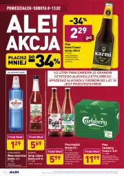 Gazetka promocyjna Aldi - ALE! CENA - Gazetka - ważna od 13.02 do 13.02.2021 - strona 18 - produkty: Piwa, Piwo, Gra, Róża, Tera, Carlsberg, Syrop, Woda mineralna, Woda, Karmi, Herbapol