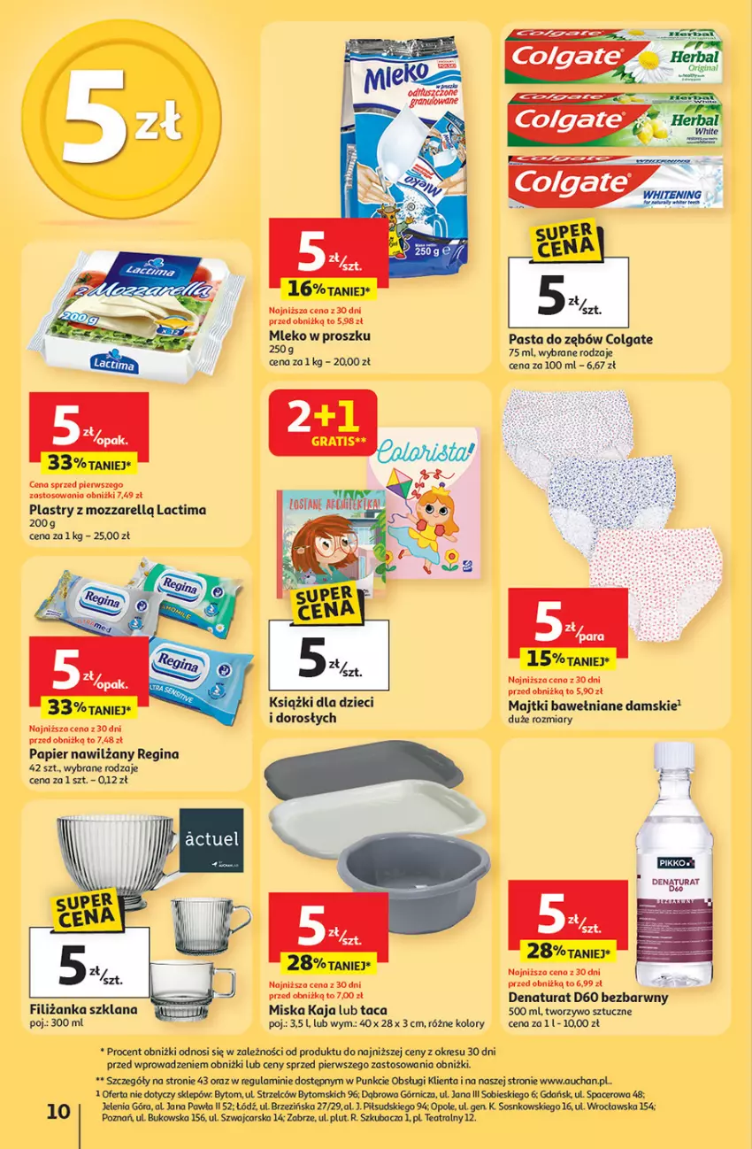 Gazetka promocyjna Auchan - Pewność niskich cen Hipermarket - ważna 18.09 do 24.09.2025 - strona 10 - produkty: Acer, Cars, Colgate, Dzieci, Filiżanka, Gin, Gra, LANA, LG, Majtki, Miska, Mleko, Mleko w proszku, Papier, Pasta do zębów, Sos, Taca