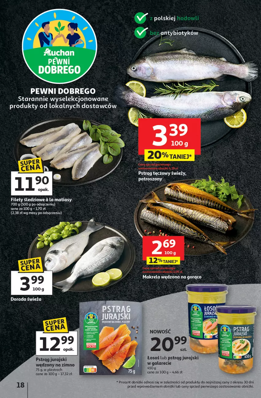 Gazetka promocyjna Auchan - Pewność niskich cen Hipermarket - ważna 18.09 do 24.09.2025 - strona 18 - produkty: Gala, Pstrąg, Pstrąg tęczowy