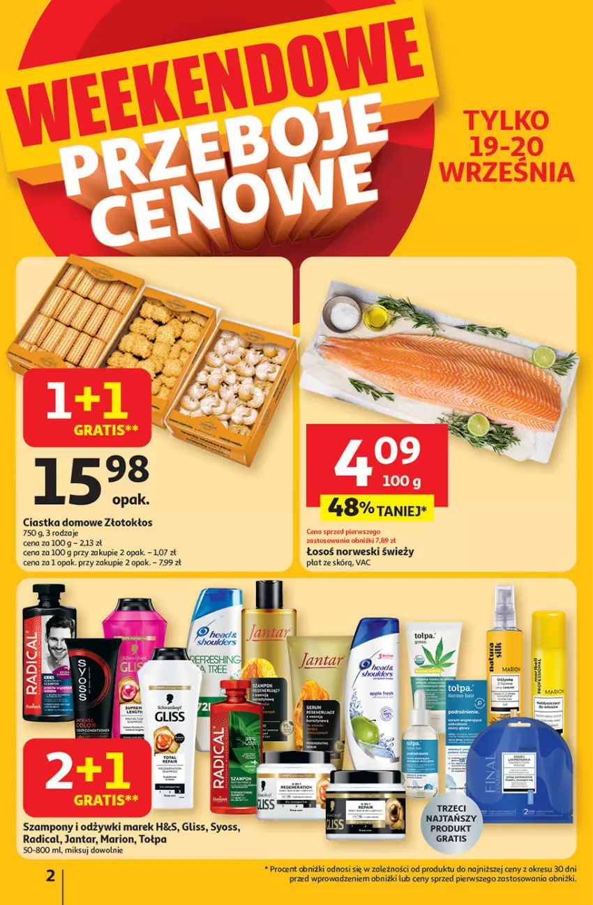 Gazetka promocyjna Auchan - Pewność niskich cen Hipermarket - ważna 18.09 do 24.09.2025 - strona 2 - produkty: Ciastka, Gra, Syoss, Szampon, Tołpa