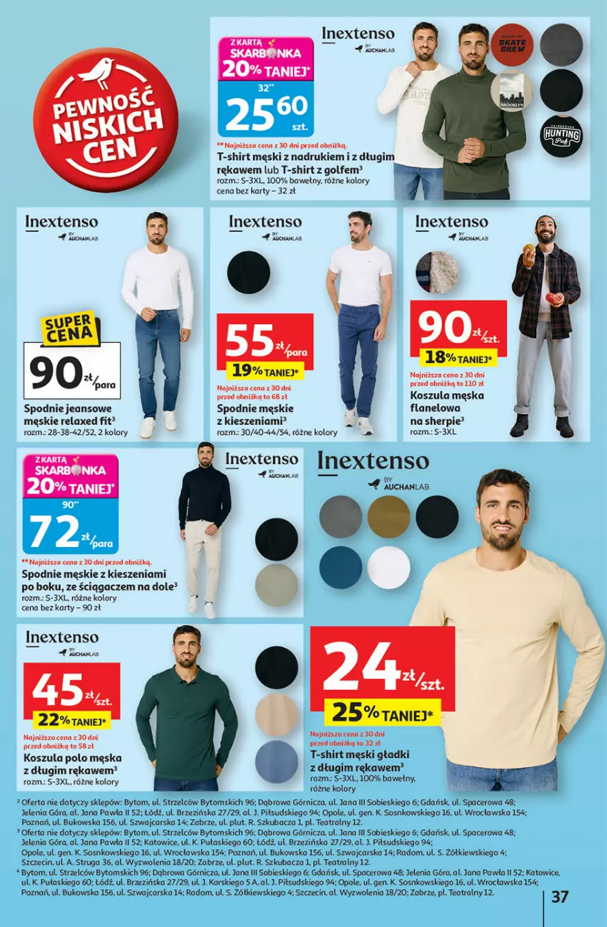 Gazetka promocyjna Auchan - Pewność niskich cen Hipermarket - ważna 18.09 do 24.09.2025 - strona 37 - produkty: Acer, Cars, Kosz, Koszula, Sos, Spodnie, Spodnie jeans, T-shirt